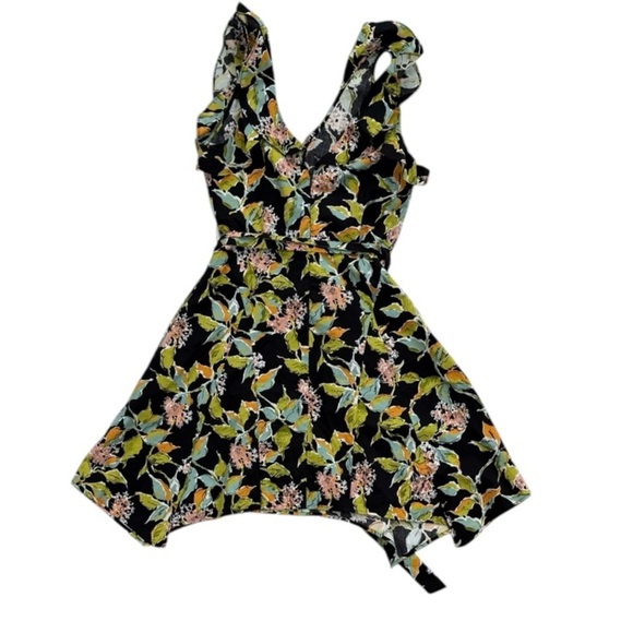 PAIGE Meera Ruffle Fit & Flare Dress Kona Floral Size Small - Picture 3 of 10